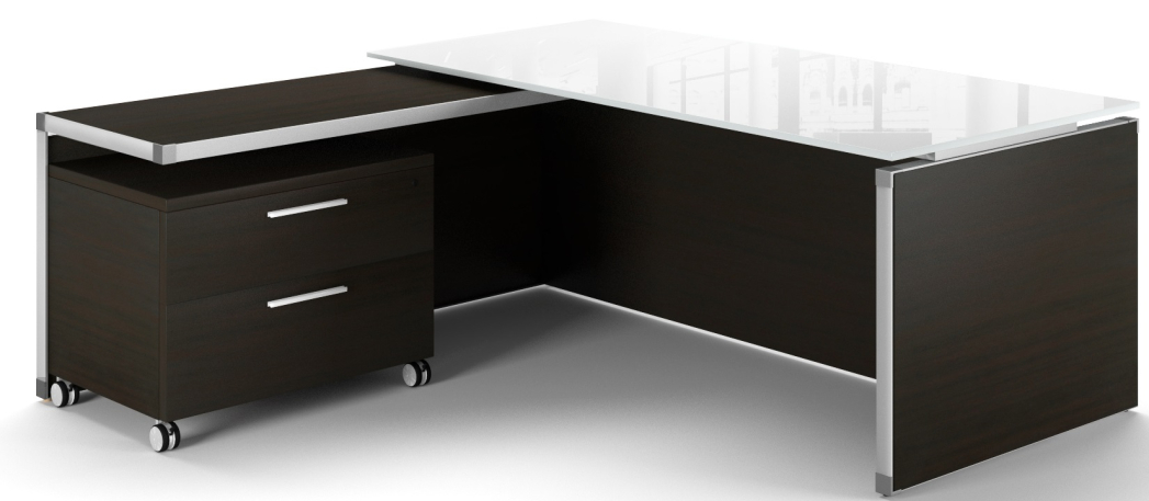L Shaped Desk with Hutch - Potenza by Corp Design